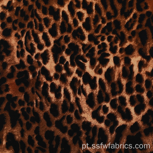 Tecido de malha com estampa na moda Spandex Leopard Print